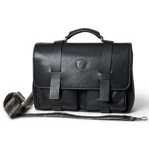 Briefcase in italian leather with shoulder strap - pierotucci