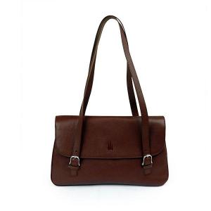 Elegant large shoulder bag in italian leather - pierotucci