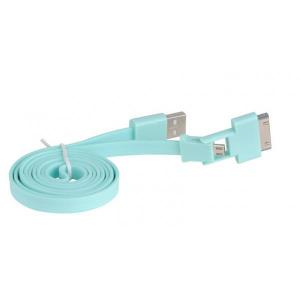 3go flat cable usb to micro-usb & apple 30 pines
