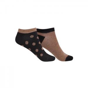 Pack of 2 pair of cotton, ankle sock - lurex. - punto blanco