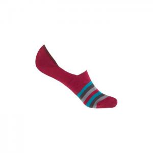Cotton invisible sock, coloured stripes - punto blanco