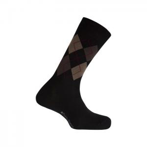 Wool socks -  rhombus - punto blanco