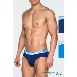 Pack 2 briefs, save the planet - sky - punto blanco
