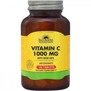 Sunshine nutrition vitamin c 1000mg with rosehips 100 tablets - sunshine