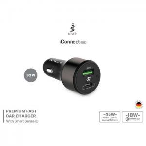 Smart cc05 iconnect fast car charger black - smart