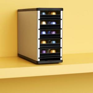 Youcopia caféstack nespresso pod storage and cabinet organizer aluminium - youcopia