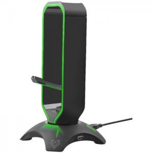 Vertux extent 3-in-1 mouse bungee with headphone stand and usb hub black - vertux