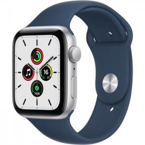 Apple Watch SE GPS 44mm Silver Aluminium Case Abyss Blue Sport Band - Regular - Apple