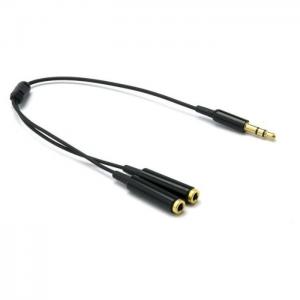 G&bl jack split audio cable 2.0m black - 6440itcsj2b02 - g&bl