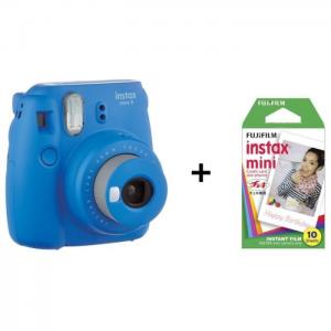 Fujifilm instax mini 9 instant film camera cobalt blue + 10 sheets - fujifilm