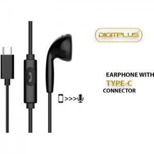 Digitplus dp-b609 stereo usb-c in earphones black - digitplus
