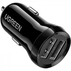 Ugreen dual usb car charger black - ugreen
