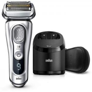 Braun series 9 wet & dry shaver with clean & charge station and leather case 9390cc - braun