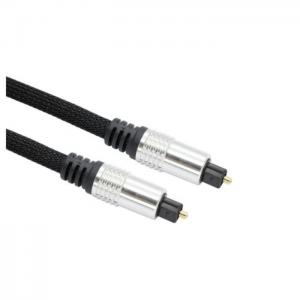 Eklasse fiber optic nylon braided cable 1.8m black - eklasse