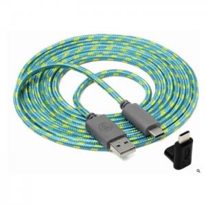 Snakebyte usb-c charging cable 2.5m blue/yellow for nintendo switch lite sb915062 - snakebyte