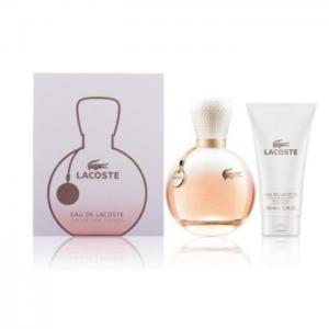 Lacoste Eau De Lacoste Perfume Travel Gift Set For Women (Lacoste Eau De Lacoste Perfume 90ml EDP + Body Lotion 100ml) - Lacoste