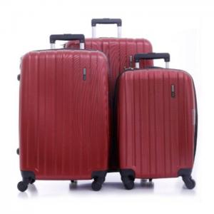 Para john abs luggage travel trolley with 4 wheels 3pcs set burgundy - para john