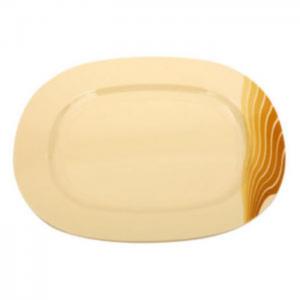 Royalford melamine radiant thai oval plate, 12" (yellow) - royalford