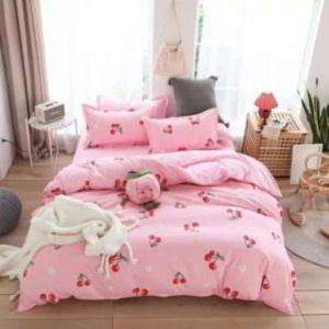 Single size bedding set of 4pcs cherry design - deals for less