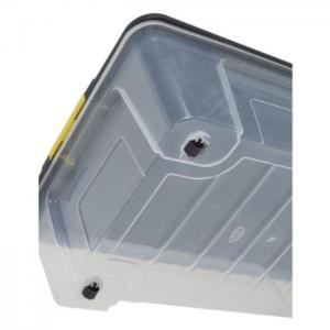 Dea home clip box with wheels black/clear 25 liter - dea home