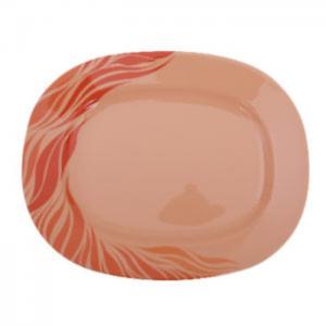 Royalford melamine aqua thai oval plate, 14" (orange) - royalford