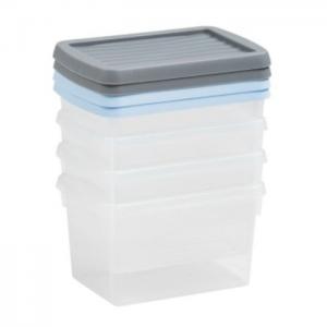 Storage box & lid set of 4 clear/assorted - wham