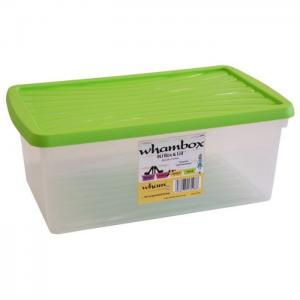 Storage box & lid clear/lime 9l - wham
