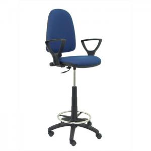 Office stool ayna bali navy blue with fixed arms