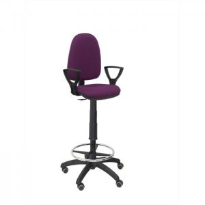Office stool ayna bali purple fixed armrests parquet wheels