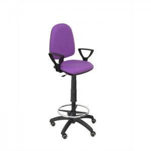 Office stool ayna bali lilac fixed arms parquet wheels