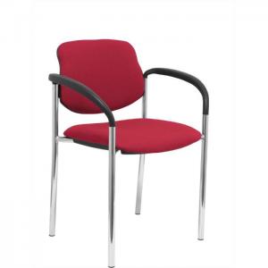 Fixed office chair villalgordo bali garnet chrome chassis with armrests