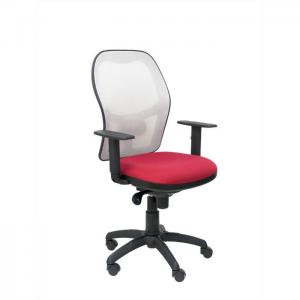 Office chair jorquera white mesh bali garnet seat