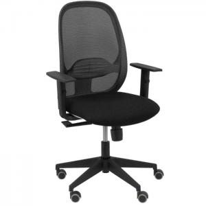 Office chair cilanco white black mesh bali seat black adjustable armrest