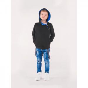 Boy's hoodie kb005 - black/blue - ombre kids