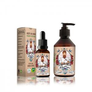 Kit short beard ecological oil 30ml + shampoo beard, face and hair 100ml - vidalforce