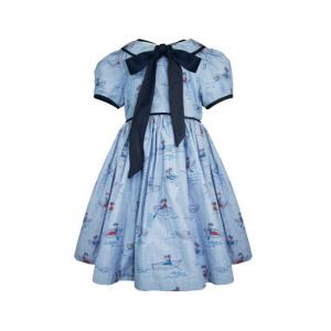 Hermione: chambray boat print dress - little lord & lady