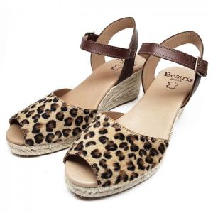 Jute leopard sandal - beatria
