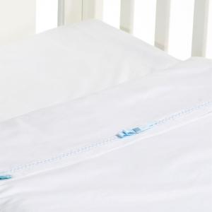 Safety baby bed - blue bow - winter - 50x80 cm  - b-mum