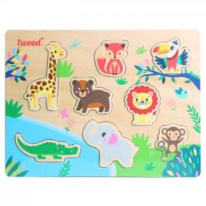 WOODEN PUZZLE: JUNGLE ANIMALS - JUGUETES Y PELUCHES NEO