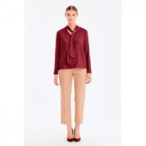 Burgundy blouse with ties - must have