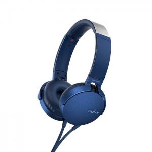 Sony wired headphones - extra bass - build-in microphone - blue - mdr-xb550ap/l - modern electronics sony