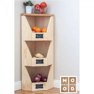 Vegetable storage shelves - wood