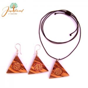 Earring and necklace nº 5 - jnanate wood