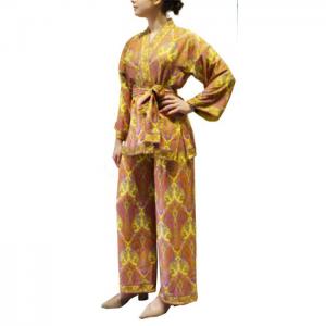 Kimono semi calms paisley yellow (lining) - julunggul