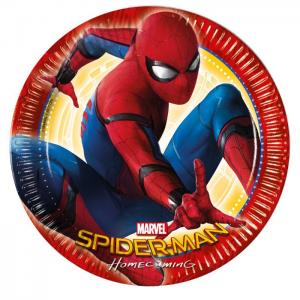 8 paper plates 23cm - spiderman homecoming - we fiesta