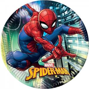 8 paper plates 23cm - spiderman team up - we fiesta