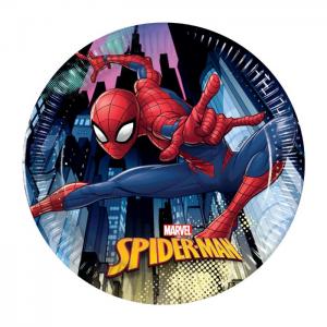 8 paper plates 20cm - spiderman team up - we fiesta