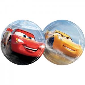 8 paper plates 20cm - cars the legend of the track - we fiesta