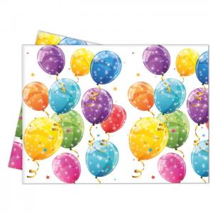 1 plastic tablecover 120x180cm - sparkling balloons - we fiesta