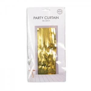 Party curtain 100x240cm - flame retardent - gold - we fiesta